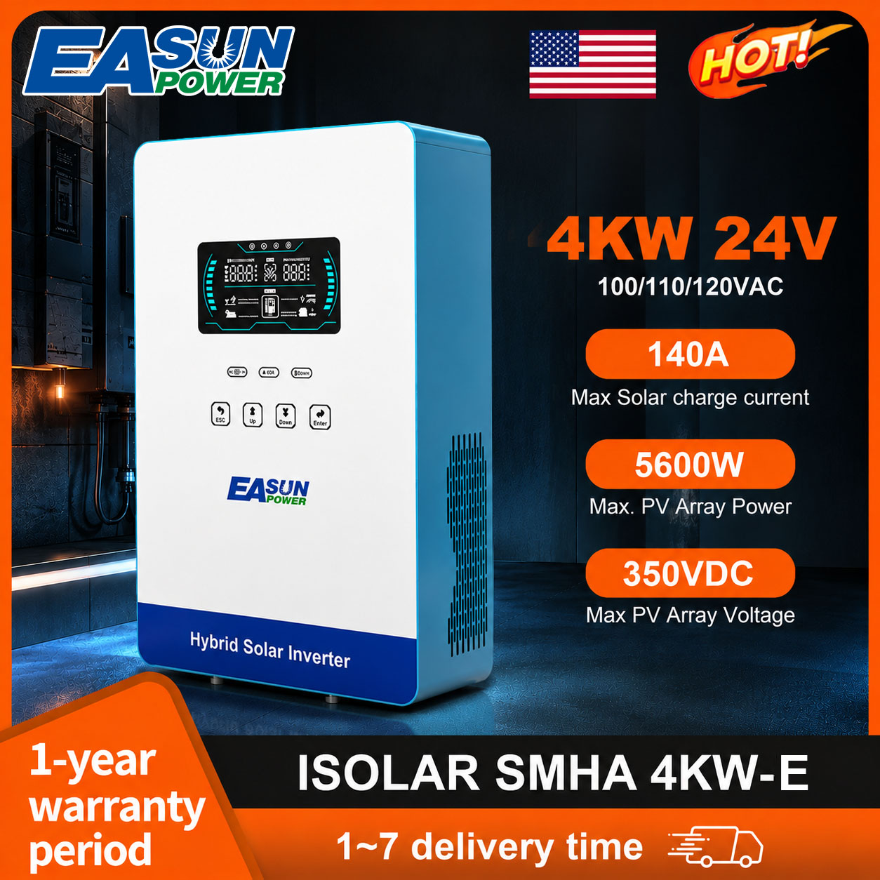 Grid Tie Inverter Limiter 2000W - EASUN POWER 4KW 120V Inverter Tenaga