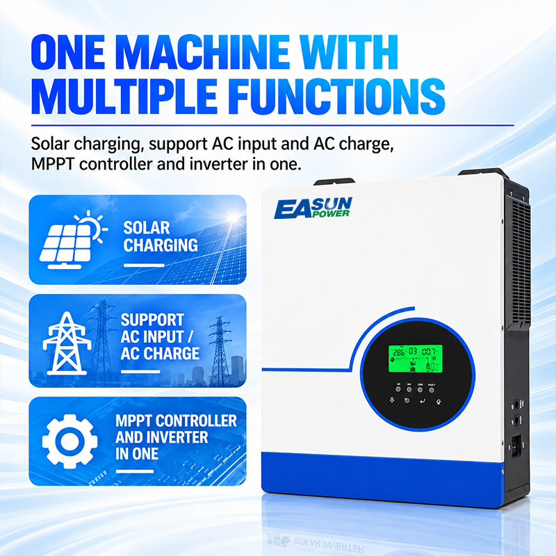 EASUN POWER 6.3KW Inverter Sol - Grid Tie Inverter Limiter 2000W ulasan dan harga