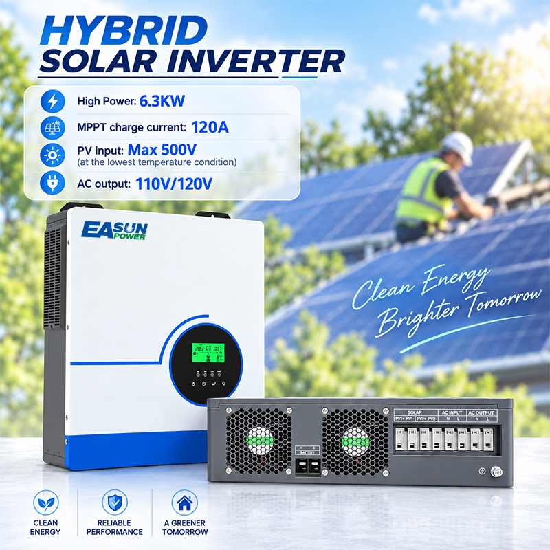 EASUN POWER 6.3KW Inverter Sol - Grid Tie Inverter Limiter 2000W ulasan dan harga